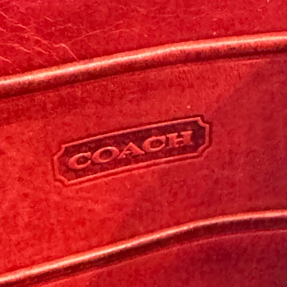 Vintage Coach Wallet Burgundy Leather Card Bill Coin Zip Around Accordion VTG - Picture 11 of 16